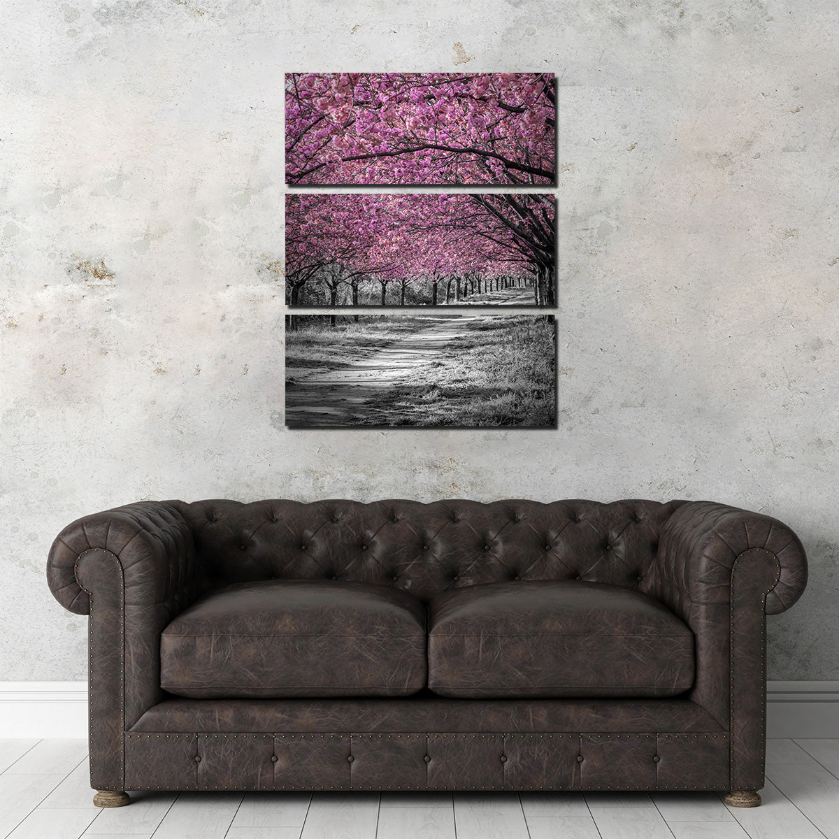 Gorgeous Cherry Blossom Alley in Pink Wall Art