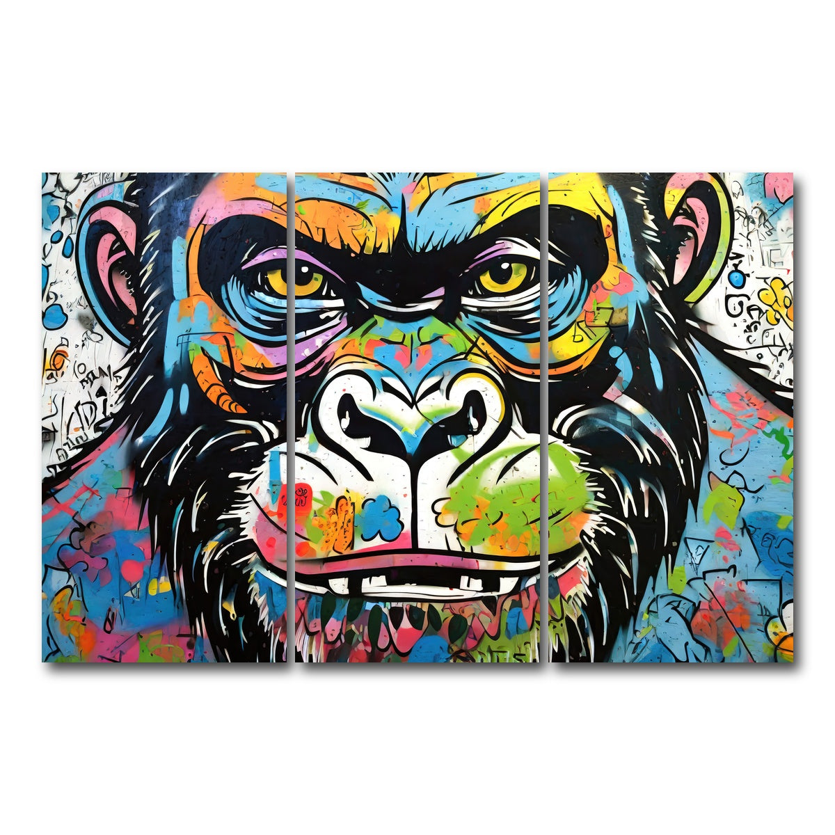 AUTO-MOCKUP WHITE | Gorilla Graffiti | 3 Piece | Gallery Wrap Canvas | group=12x24