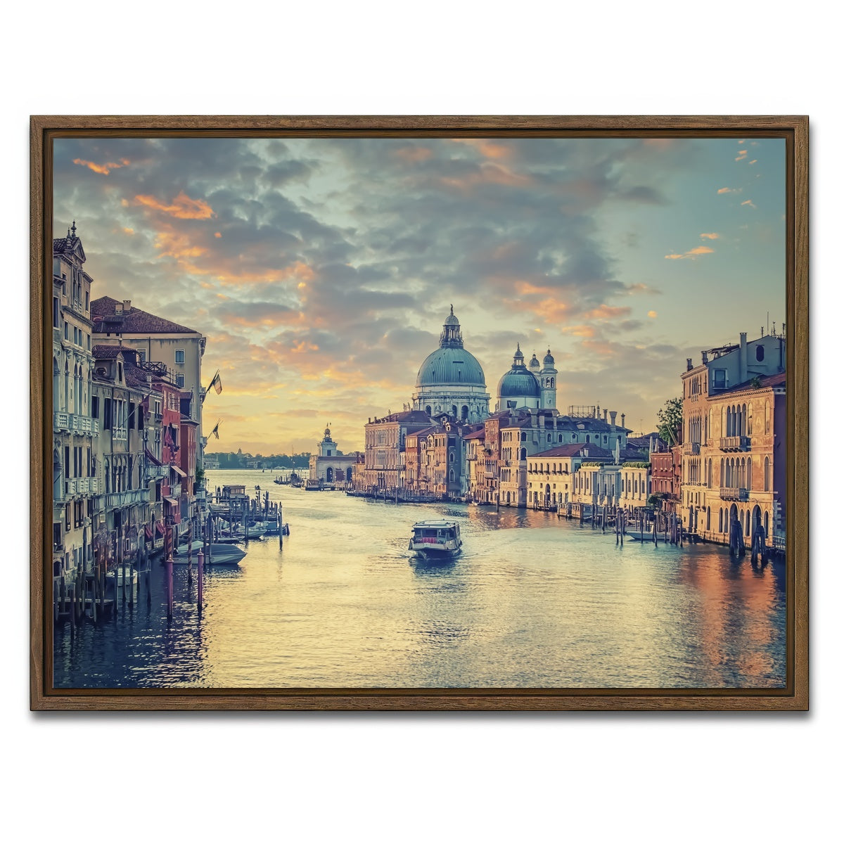 AUTO-MOCKUP WHITE | Grand Canal | 1 Piece | Walnut Framed Canvas | group=4x3