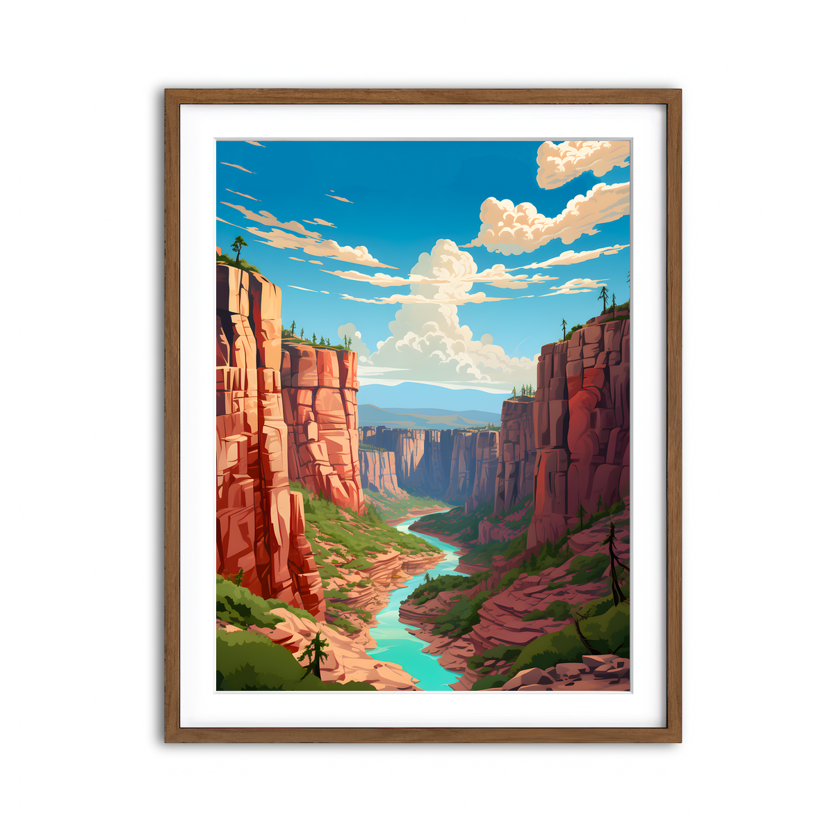 Framed Print 3x4 Walnut