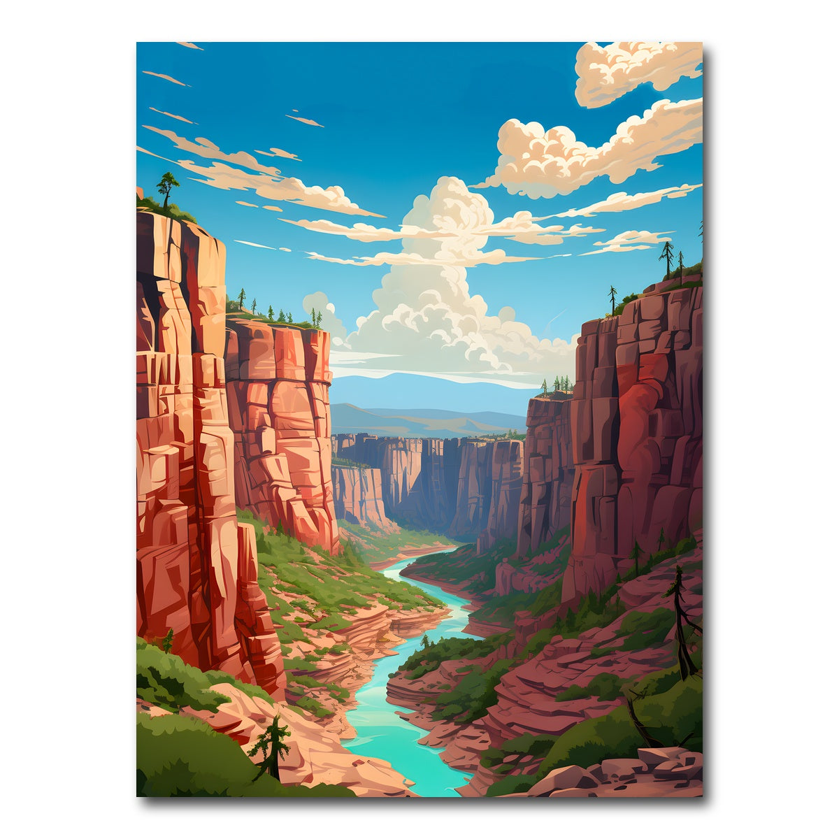 AUTO-MOCKUP WHITE | Grand Canyon - Arizona | 1 Piece | Gallery Wrap Canvas | group=3x4