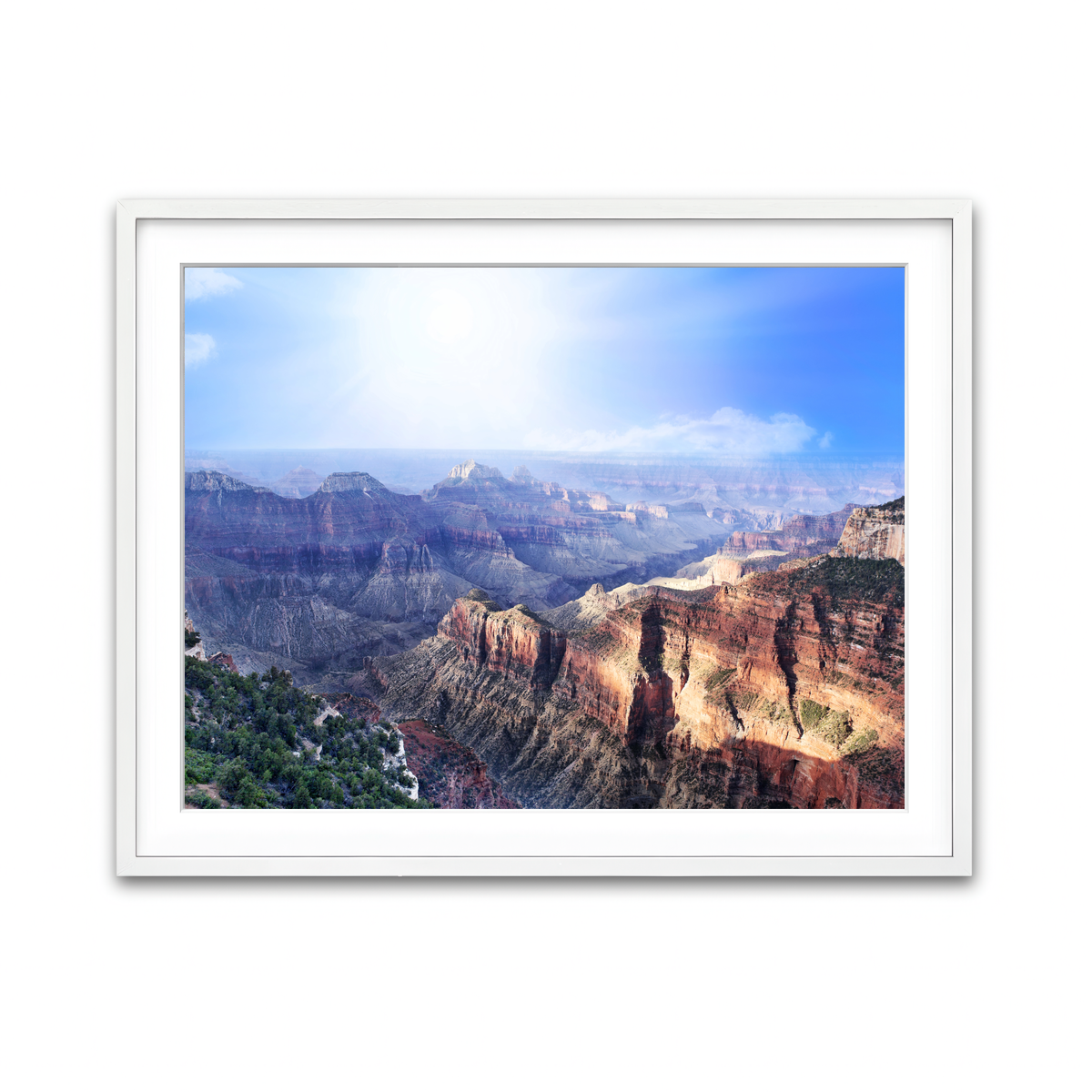 Framed Print 4x3 White
