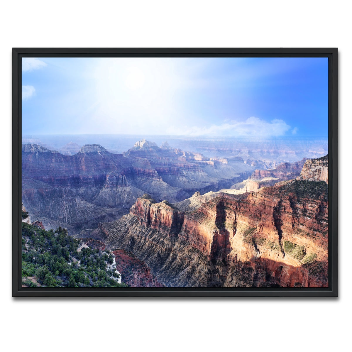 AUTO-MOCKUP WHITE | Grand Canyon Looking From The North Rim | 1 Piece | Black Framed Canvas | group=4x3