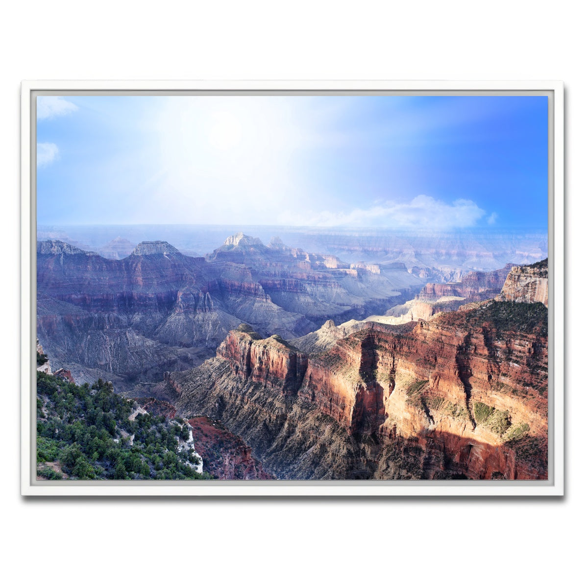 AUTO-MOCKUP WHITE | Grand Canyon Looking From The North Rim | 1 Piece | White Framed Canvas | group=4x3