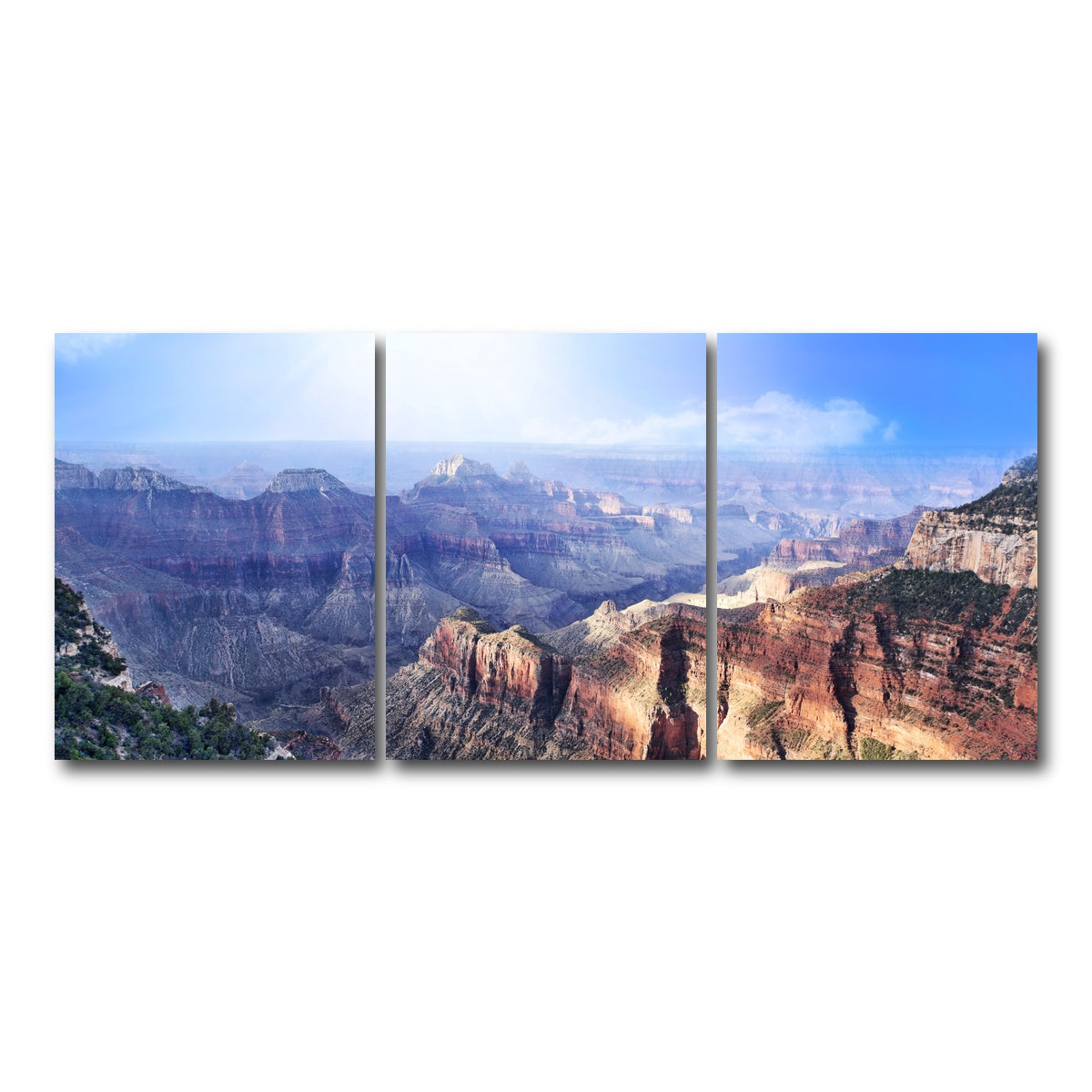 AUTO-MOCKUP WHITE | Grand Canyon Looking From The North Rim | 3 Piece | Gallery Wrap Canvas | group=18x24