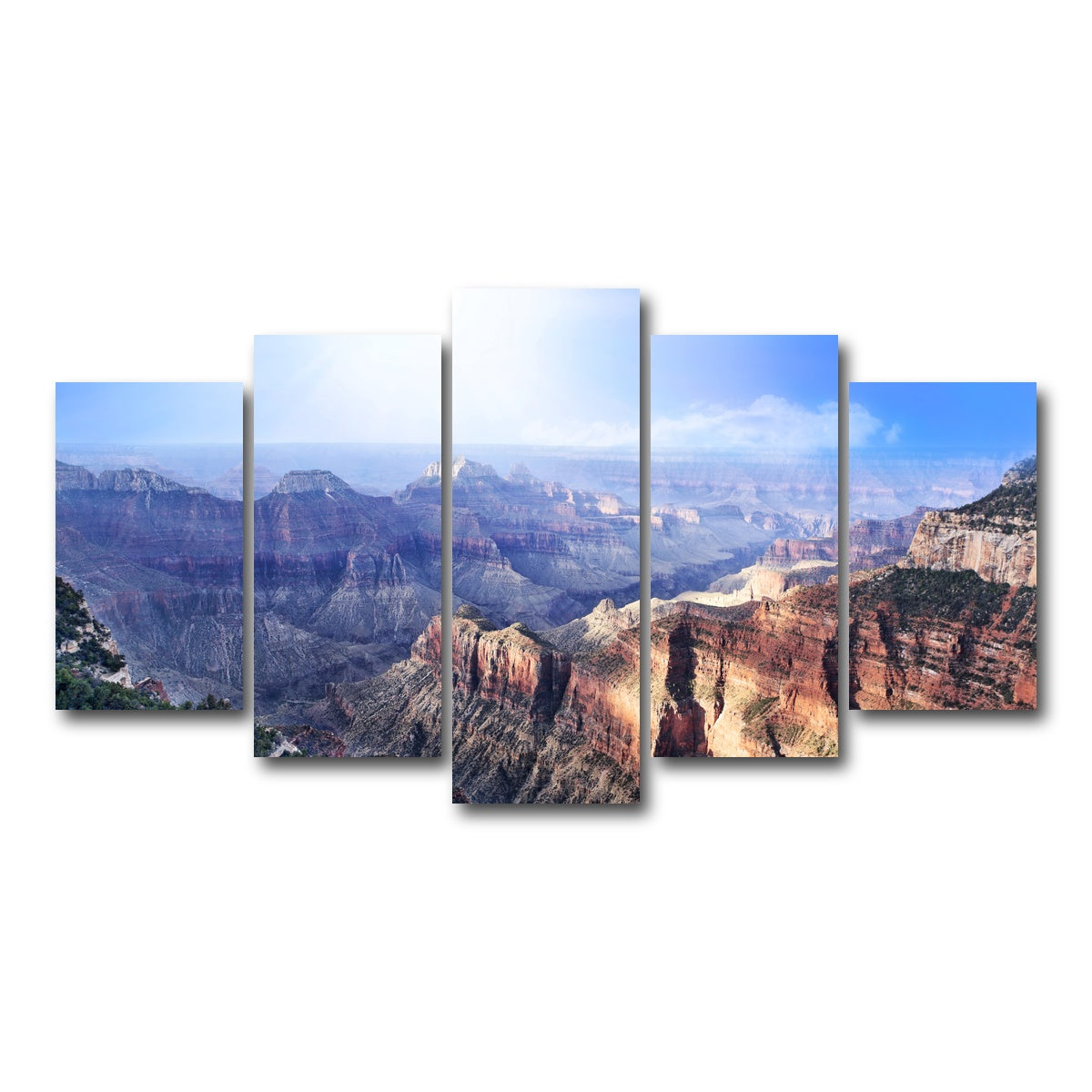 AUTO-MOCKUP WHITE | Grand Canyon Looking From The North Rim | 5 Piece | Gallery Wrap Canvas | group=5_normal