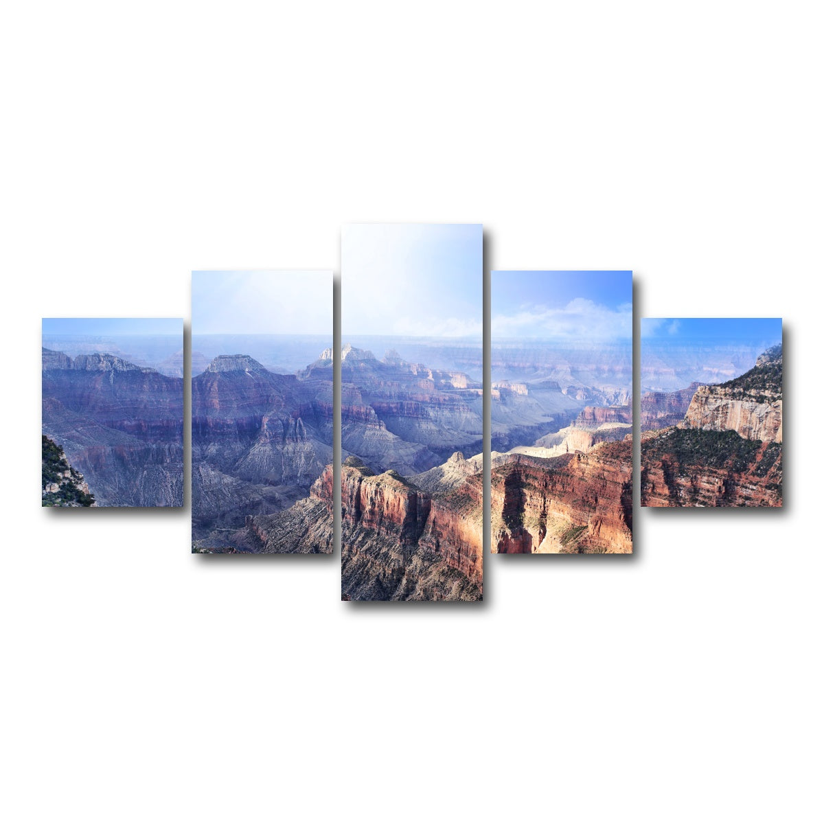 AUTO-MOCKUP WHITE | Grand Canyon Looking From The North Rim | 5 Piece | Gallery Wrap Canvas | group=5_short