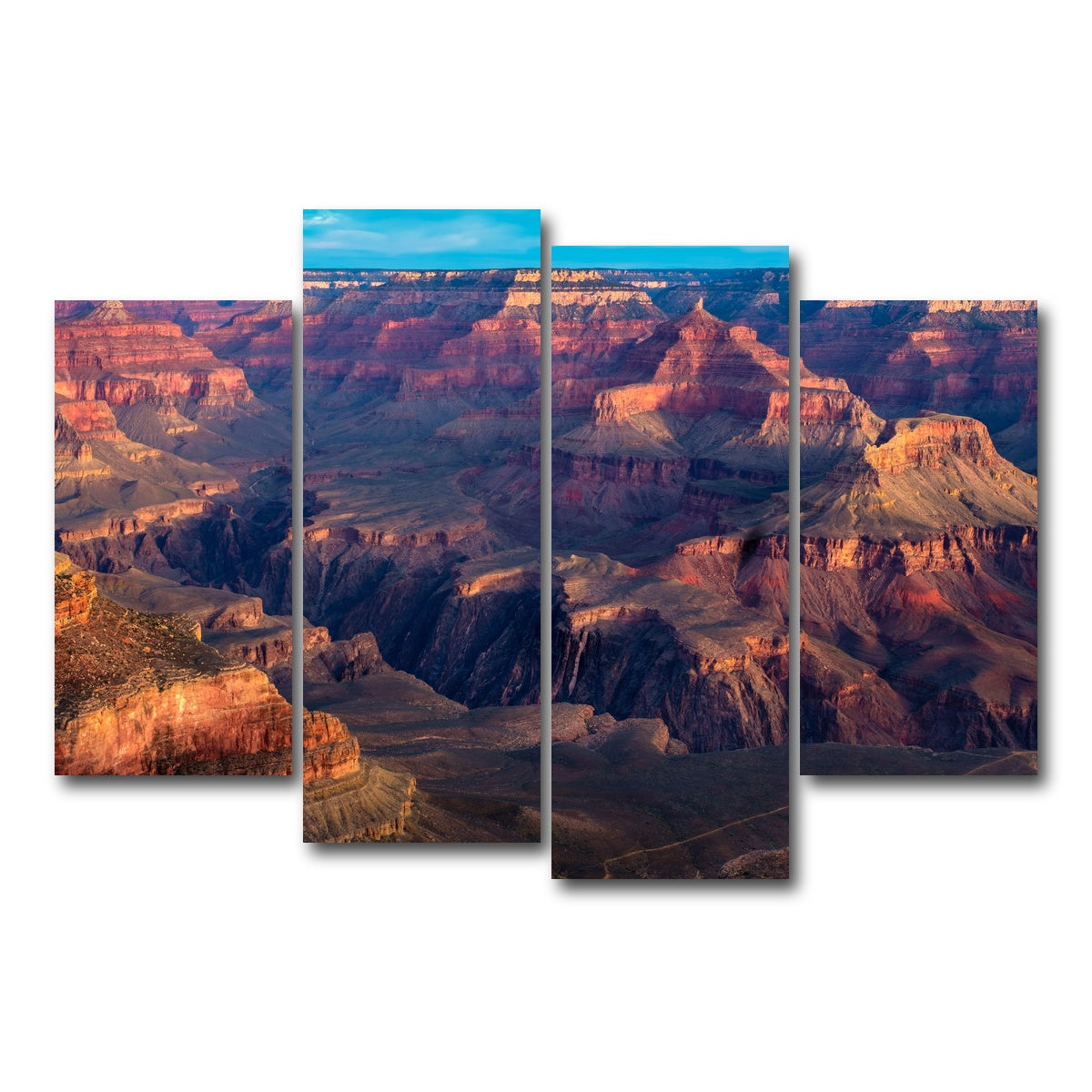 AUTO-MOCKUP WHITE | Grand Canyon National Park | 4 Piece | Gallery Wrap Canvas | group=4_short