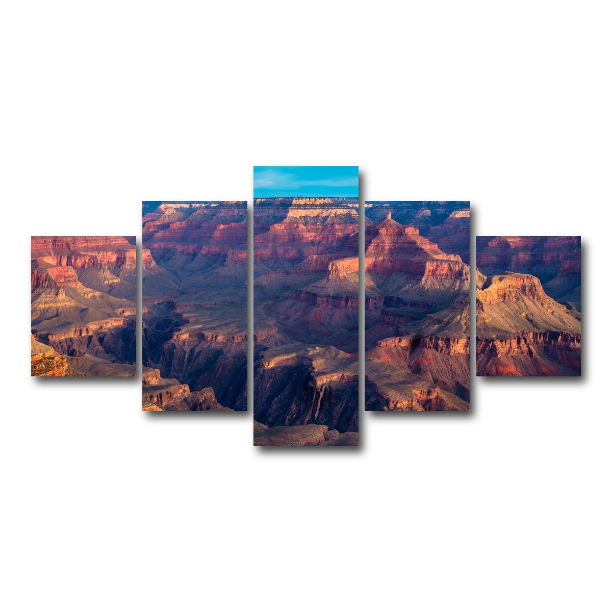 AUTO-MOCKUP WHITE | Grand Canyon National Park | 5 Piece | Gallery Wrap Canvas | group=5_short