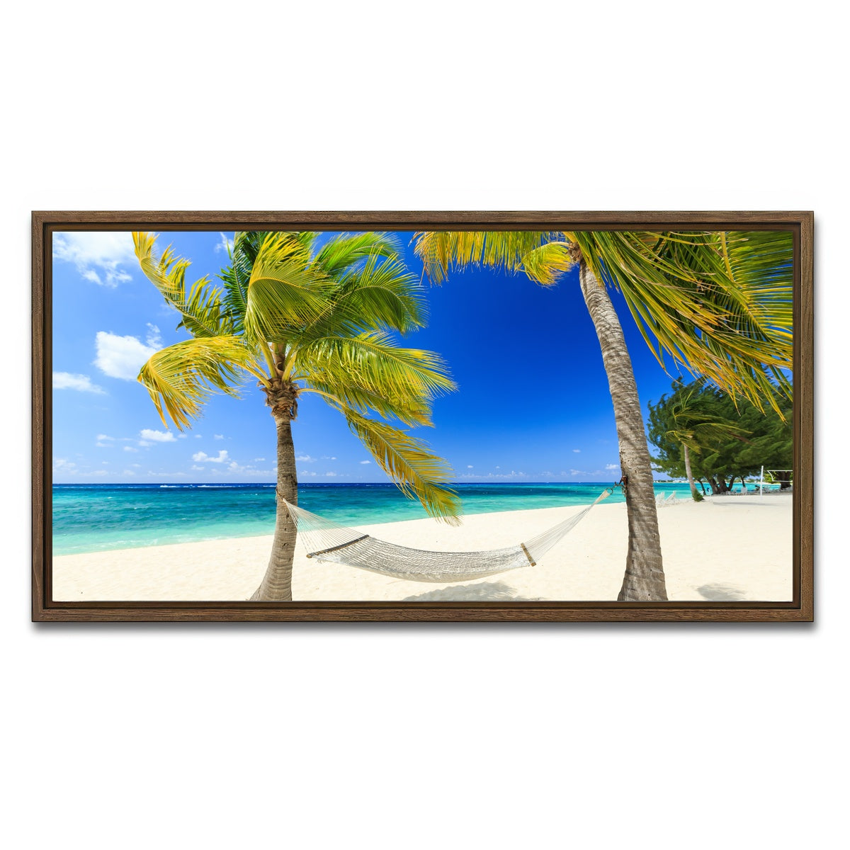 AUTO-MOCKUP WHITE | Grand Cayman | 1 Piece | Walnut Framed Canvas | group=2x1
