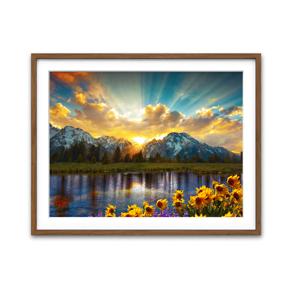 Framed Print 4x3 Walnut