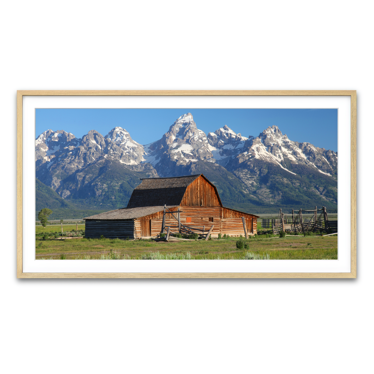Framed Print 2x1 Natural