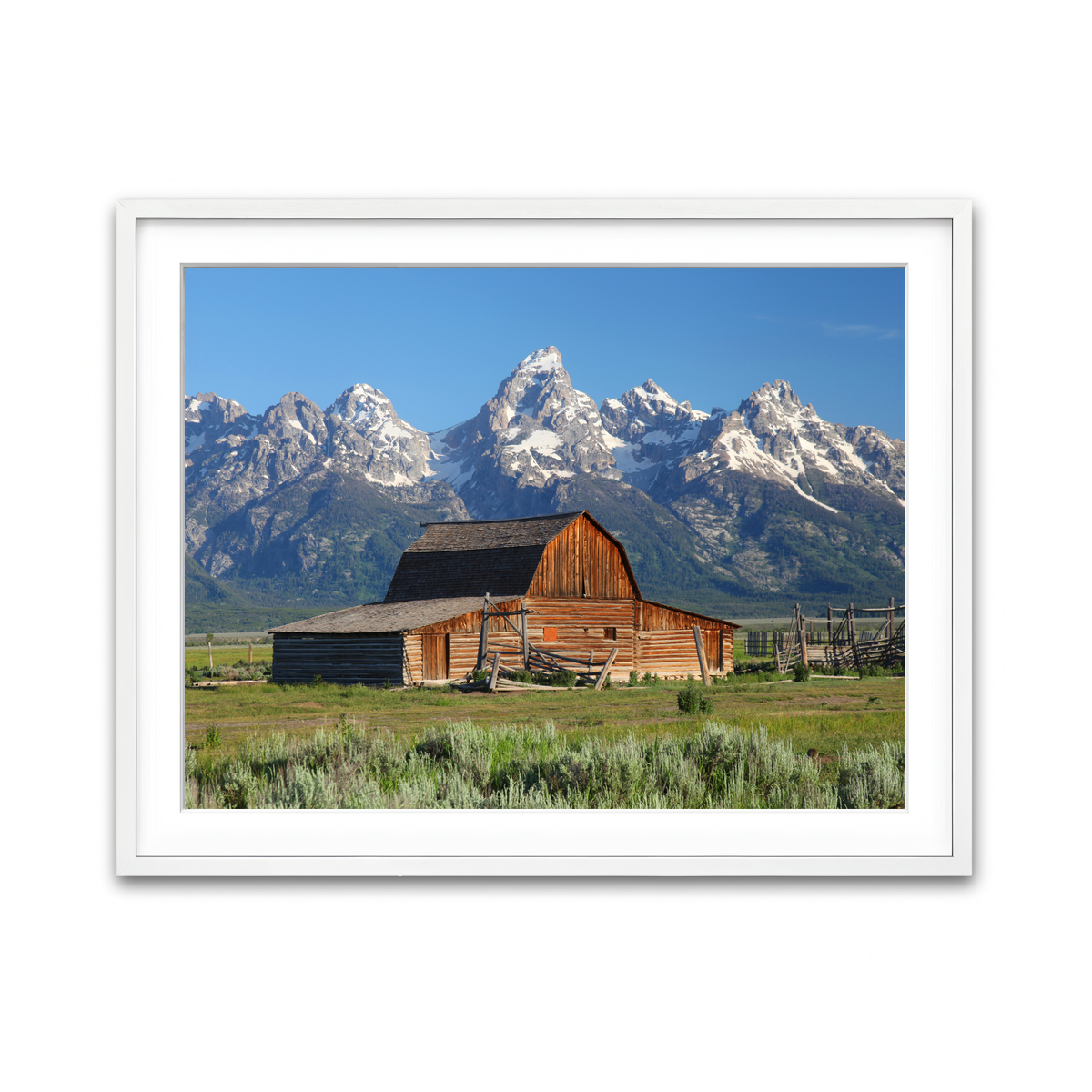 Framed Print 4x3 White