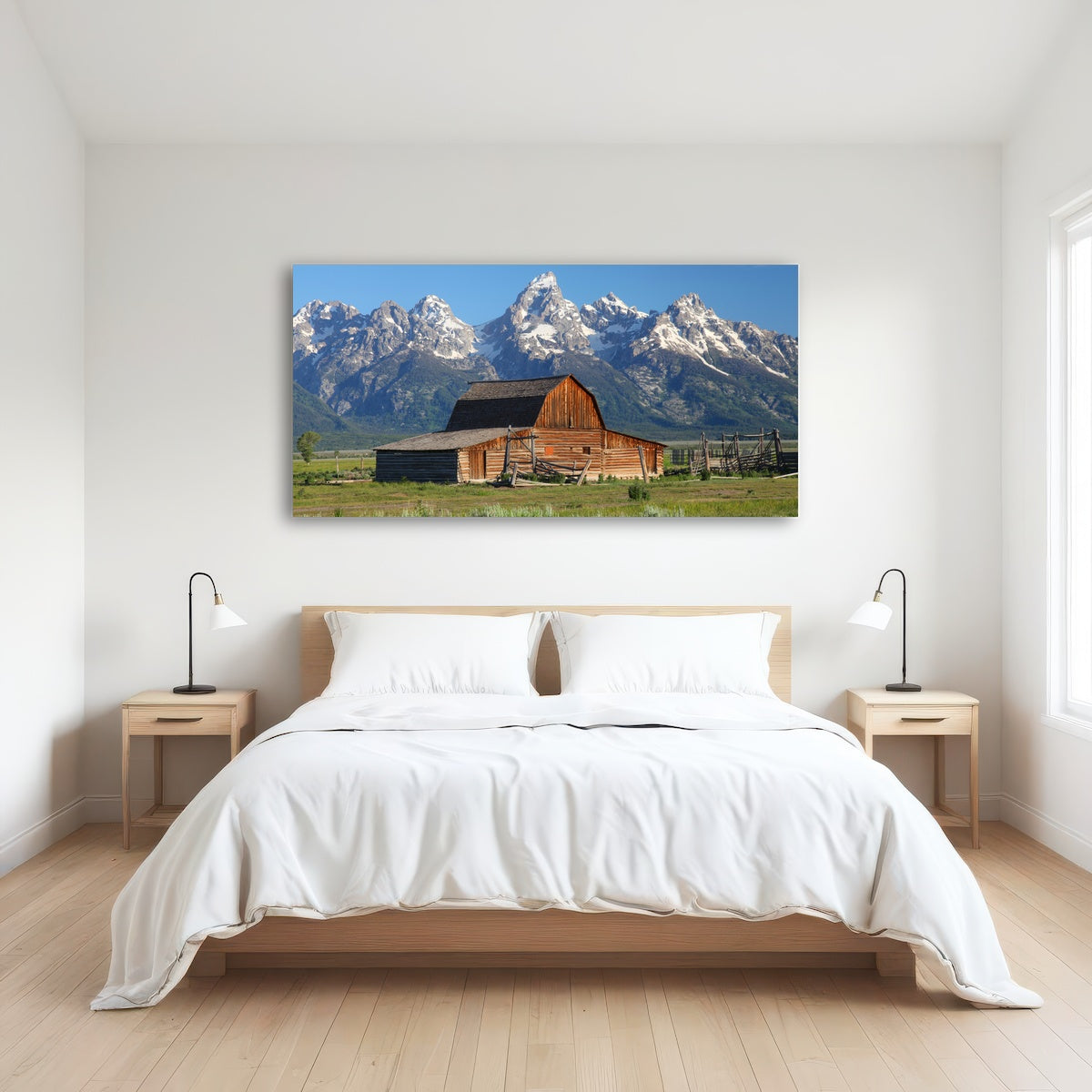 AUTO-MOCKUP ROOM | Grand Tetons and old barn
