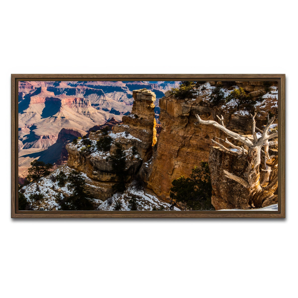 AUTO-MOCKUP WHITE | Grandview Point Canvas | 1 Piece | Walnut Framed Canvas | group=2x1