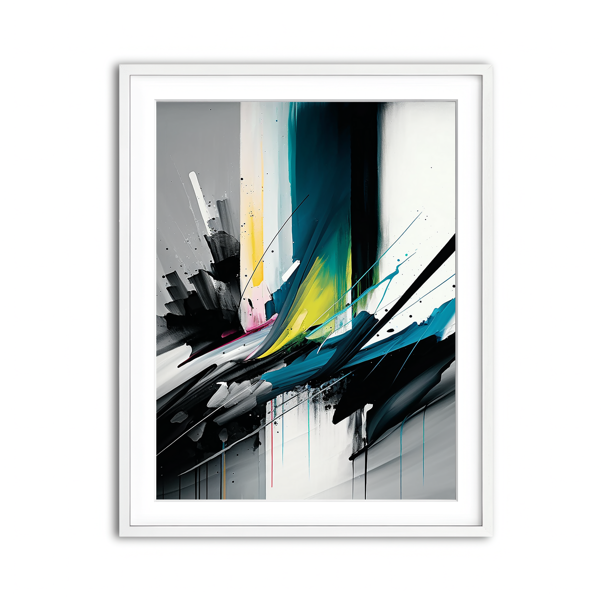 Framed Print 3x4 White