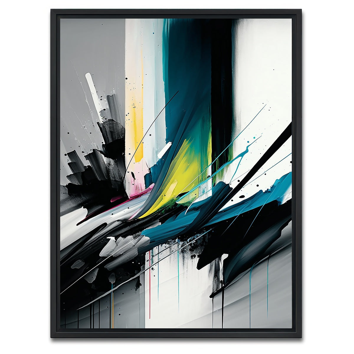 AUTO-MOCKUP WHITE | Granite Waterfall | 1 Piece | Black Framed Canvas | group=3x4