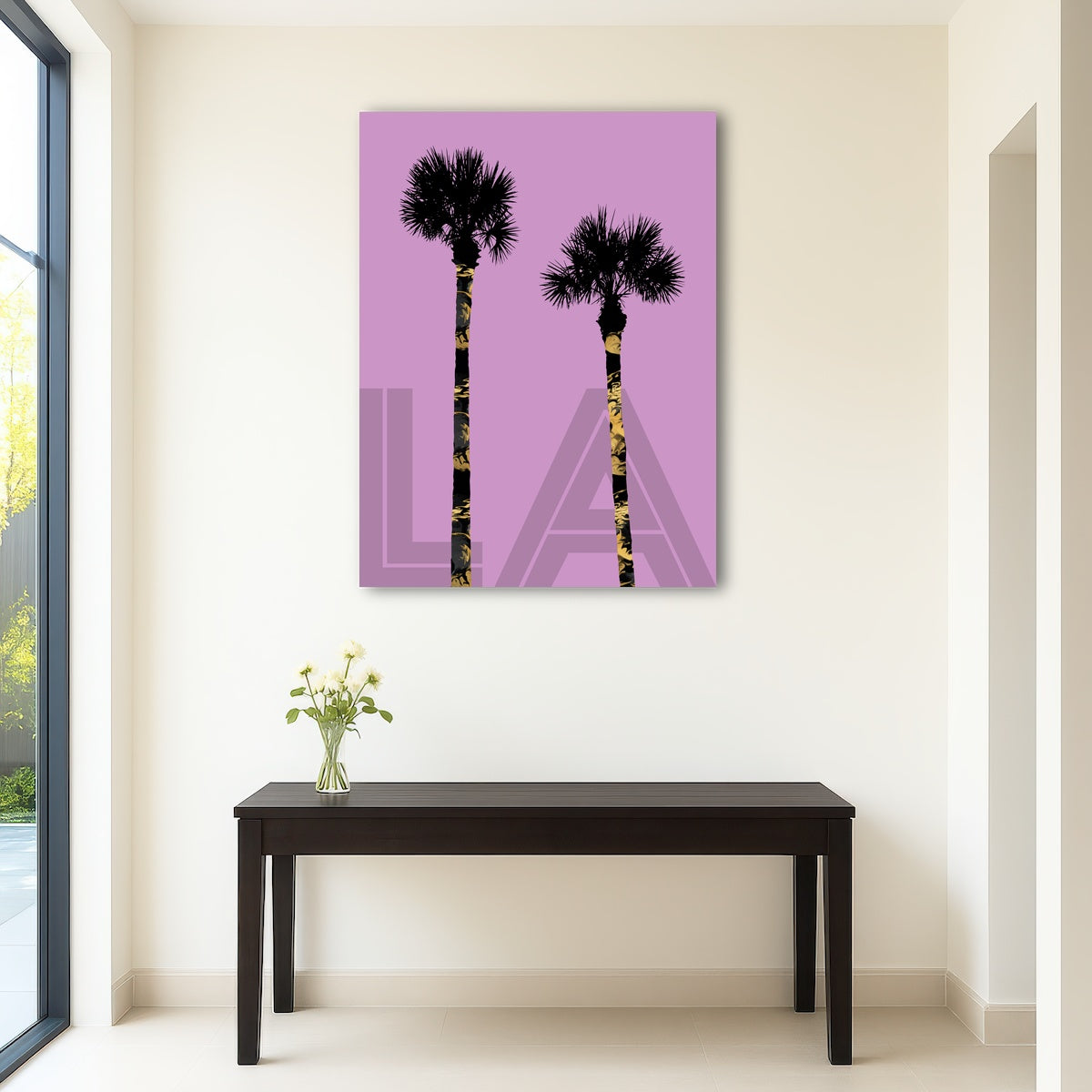 AUTO-MOCKUP ROOM | Graphic Art PALM TREES LA pink