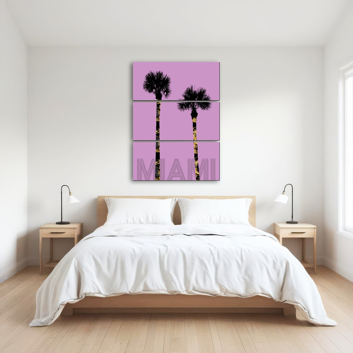 AUTO-MOCKUP ROOM | Graphic Art PALM TREES MIAMI pink