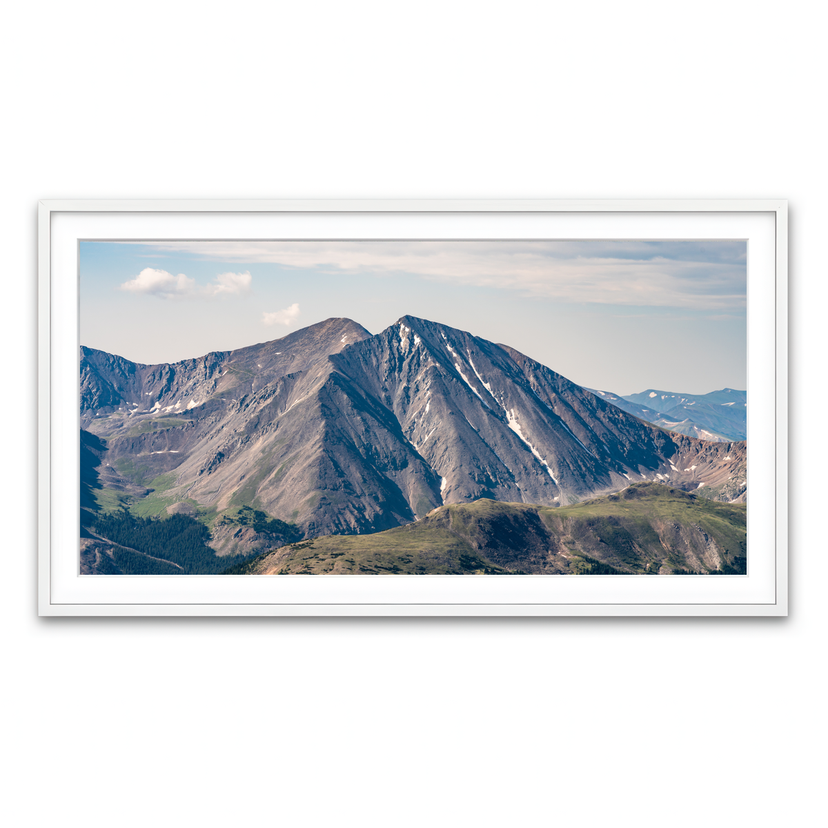 Framed Print 2x1 White