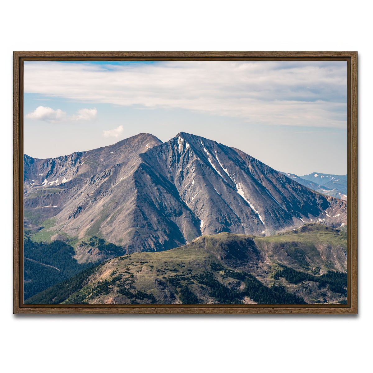 AUTO-MOCKUP WHITE | Grays and Torreys Peak | 1 Piece | Walnut Framed Canvas | group=4x3