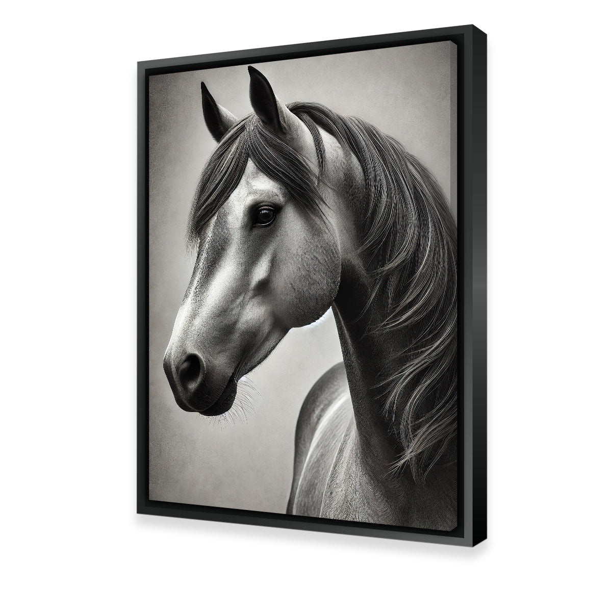 Grayscale Quarter Horse Wall Art