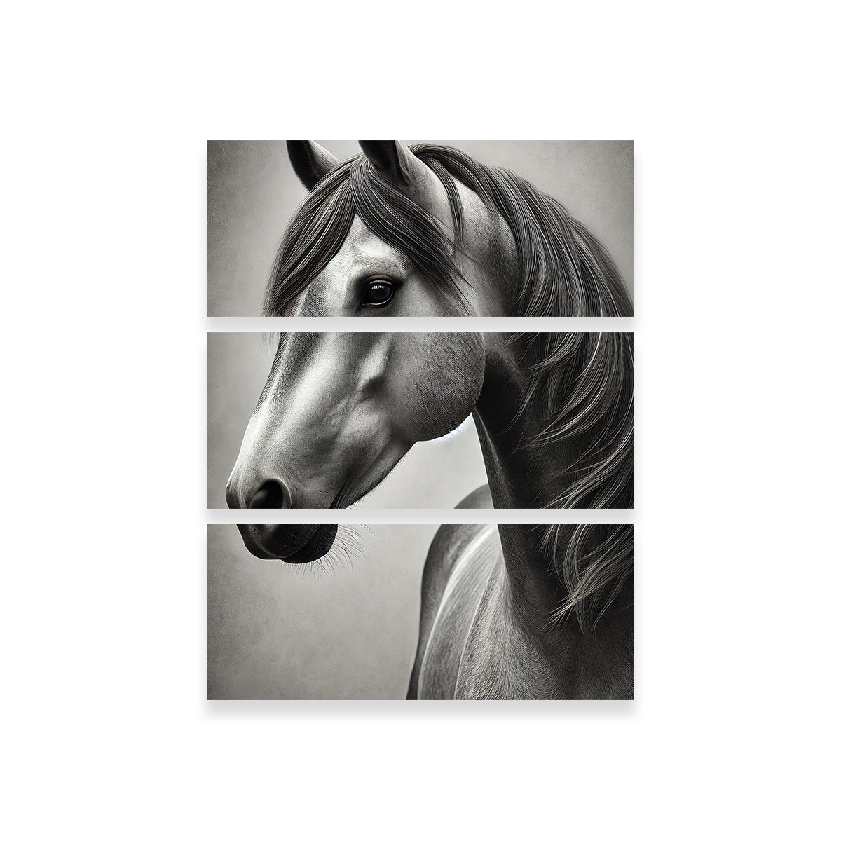 Grayscale Quarter Horse Wall Art
