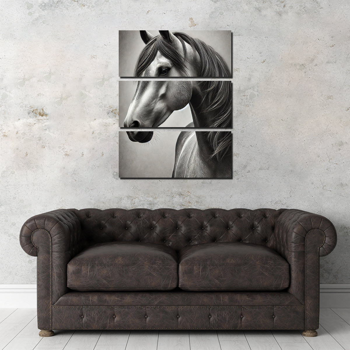 Grayscale Quarter Horse Wall Art
