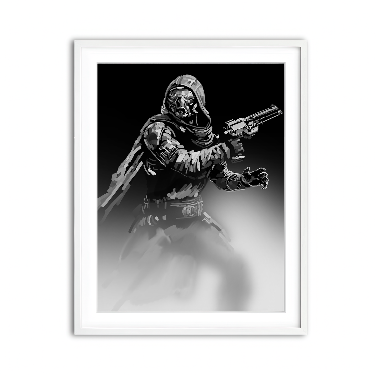 Framed Print 3x4 White