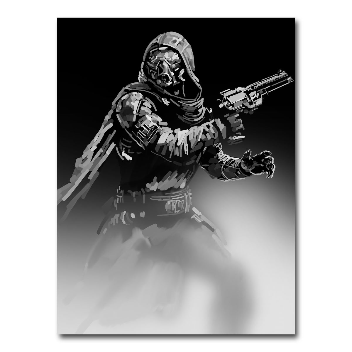 AUTO-MOCKUP WHITE | Grayscale Hunter | 1 Piece | Gallery Wrap Canvas | group=3x4