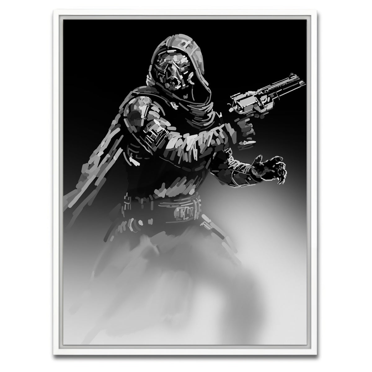 AUTO-MOCKUP WHITE | Grayscale Hunter | 1 Piece | White Framed Canvas | group=3x4