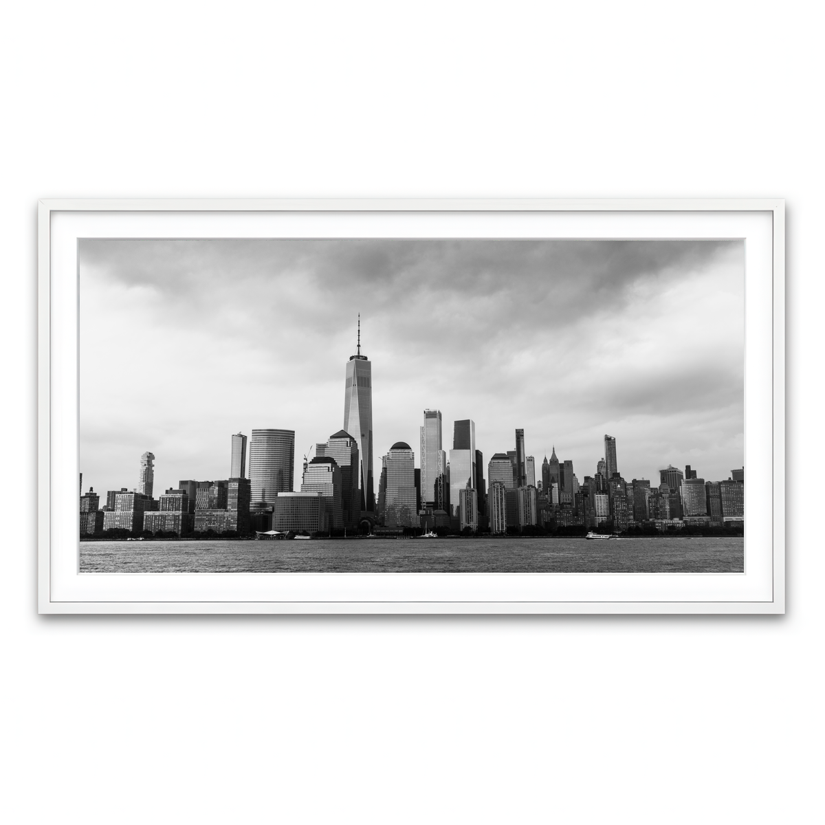 Framed Print 2x1 White