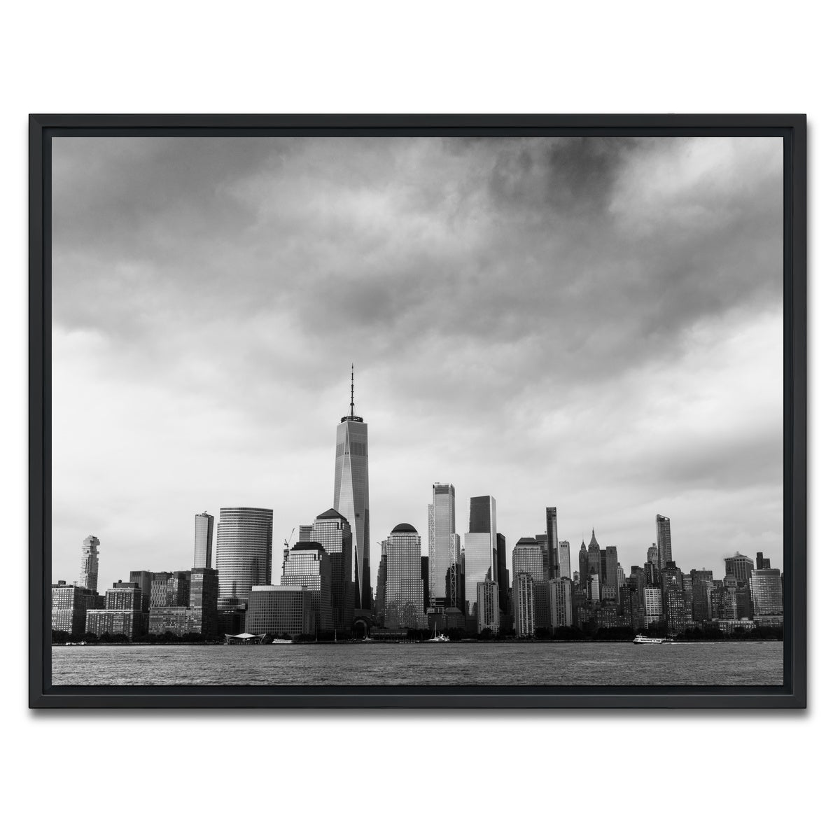 AUTO-MOCKUP WHITE | Grayscale New York | 1 Piece | Black Framed Canvas | group=4x3