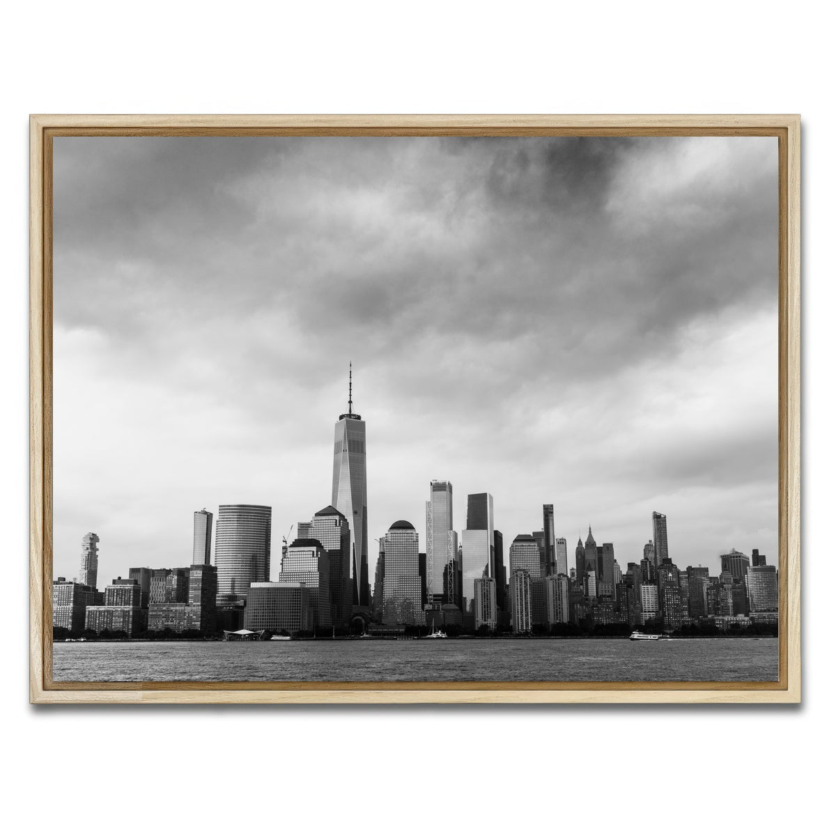 AUTO-MOCKUP WHITE | Grayscale New York | 1 Piece | Natural Framed Canvas | group=4x3