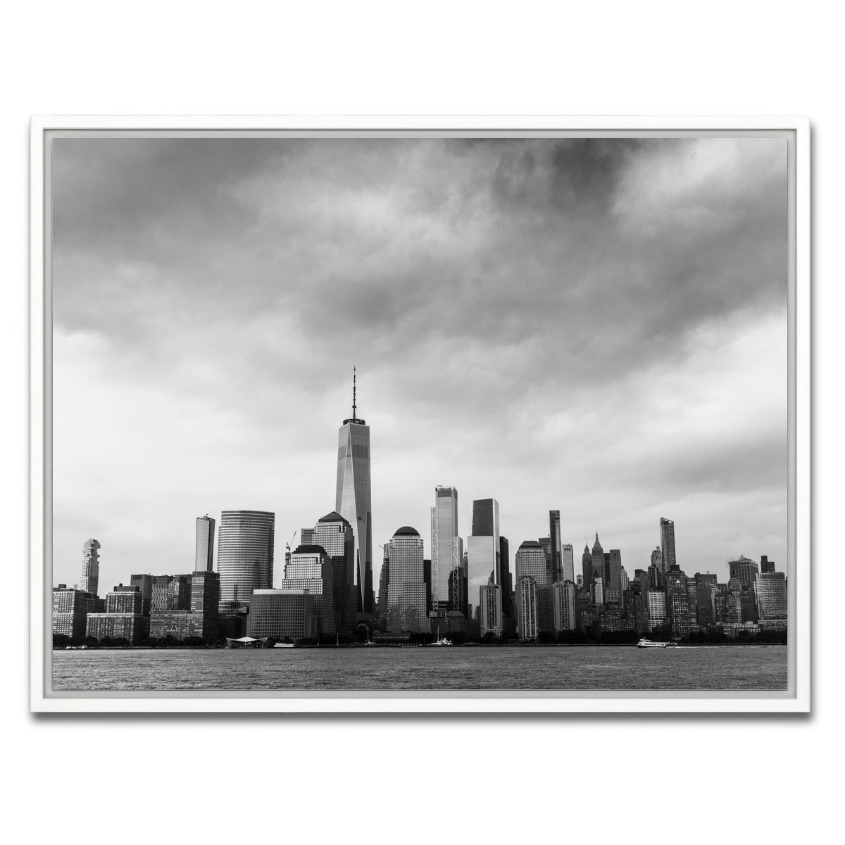 AUTO-MOCKUP WHITE | Grayscale New York | 1 Piece | White Framed Canvas | group=4x3