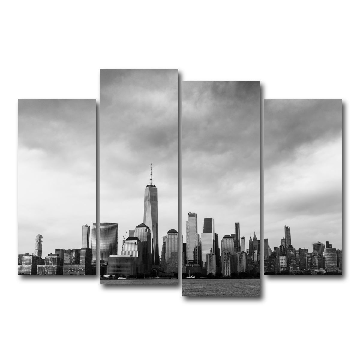 AUTO-MOCKUP WHITE | Grayscale New York | 4 Piece | Gallery Wrap Canvas | group=4_normal