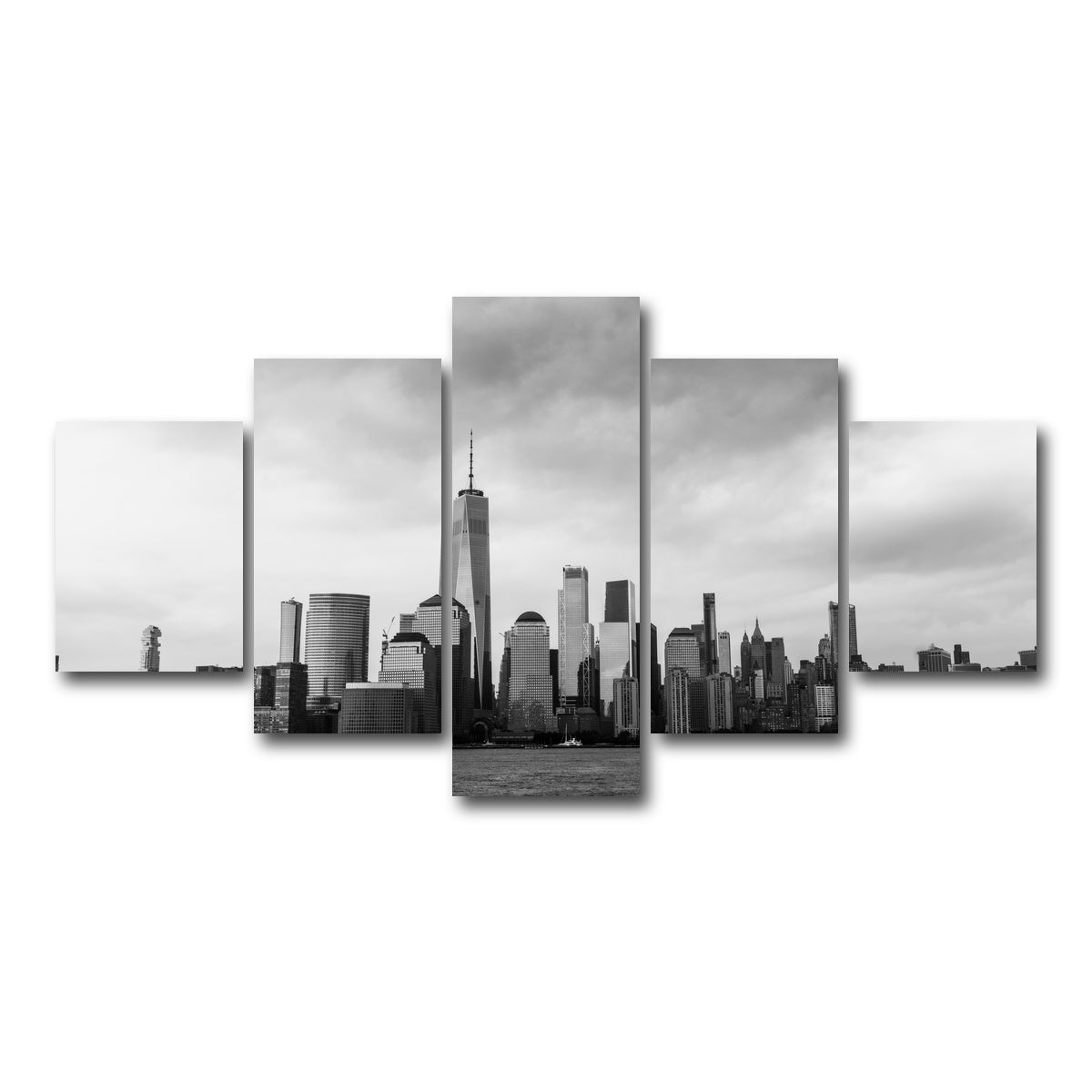 AUTO-MOCKUP WHITE | Grayscale New York | 5 Piece | Gallery Wrap Canvas | group=5_short