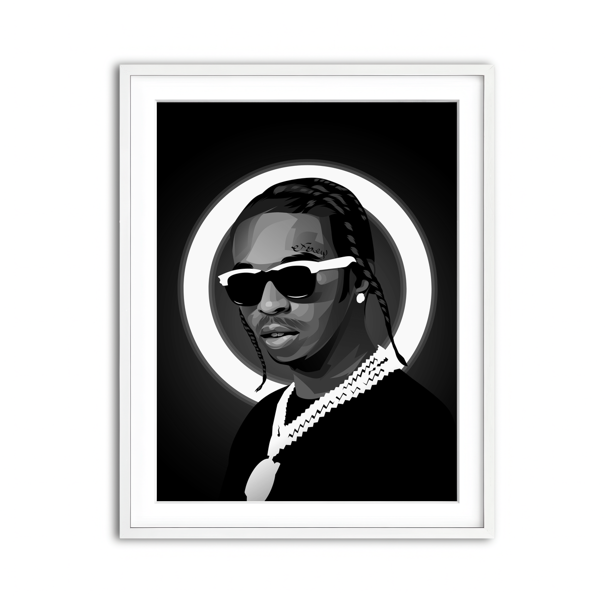 Framed Print 3x4 White