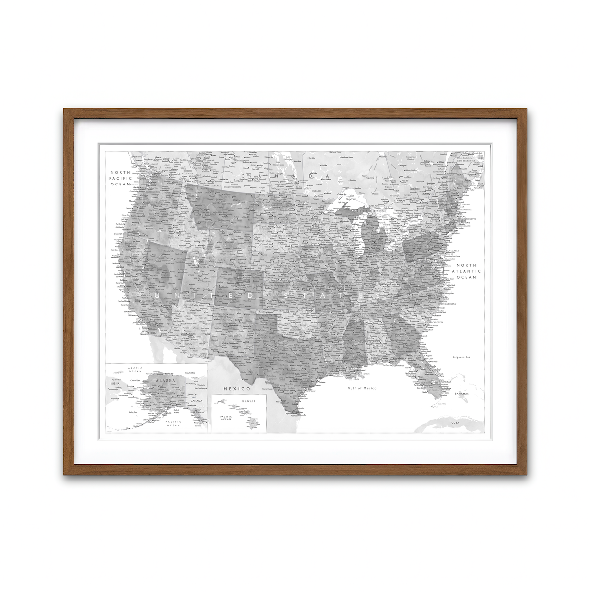 Framed Print 4x3 Walnut