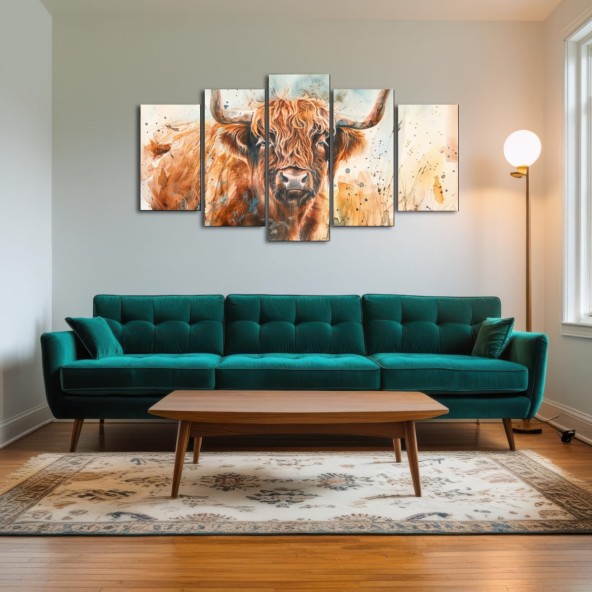 AUTO-MOCKUP ROOM | Grazing highland bull