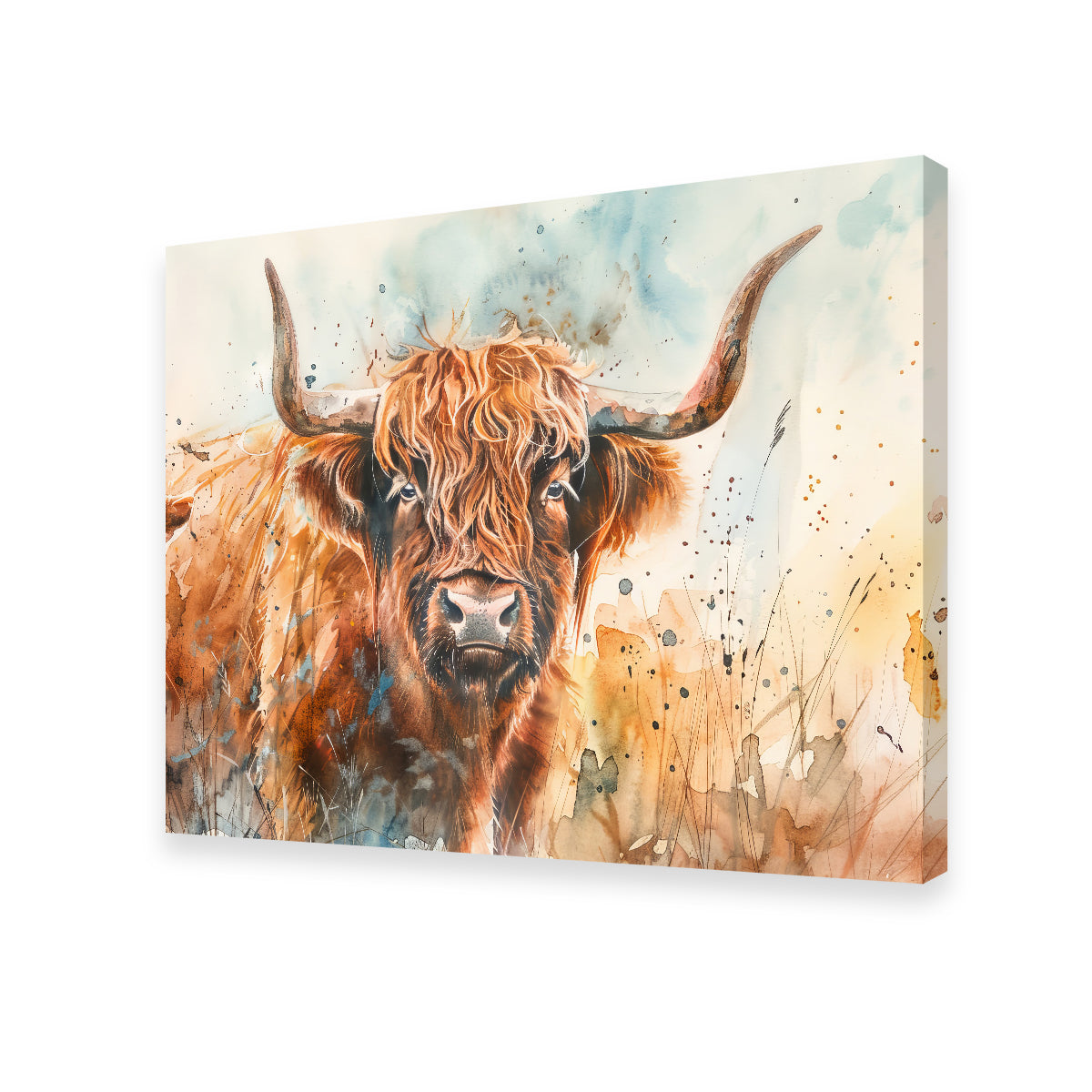 Grazing Highland Bull Wall Art