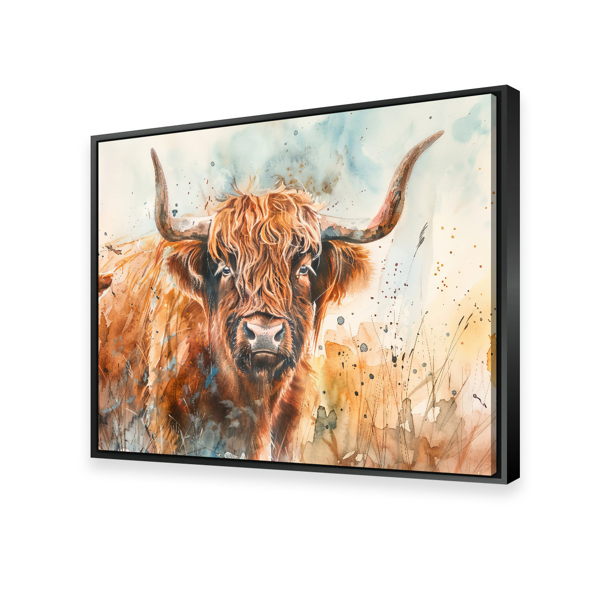 Grazing Highland Bull Wall Art