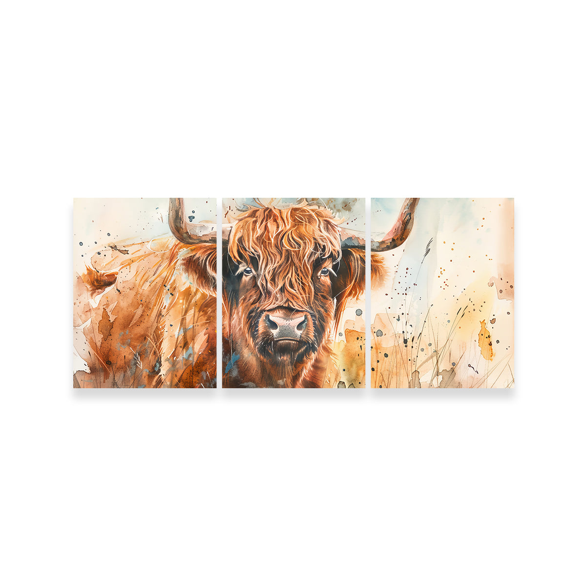 Grazing Highland Bull Wall Art