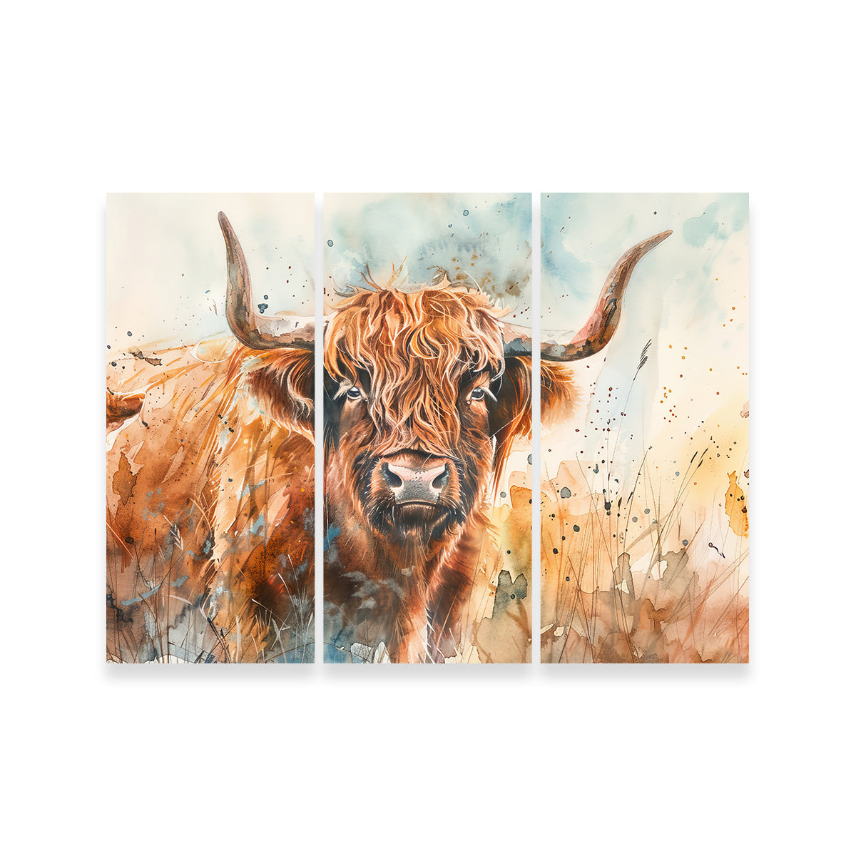 Grazing Highland Bull Wall Art