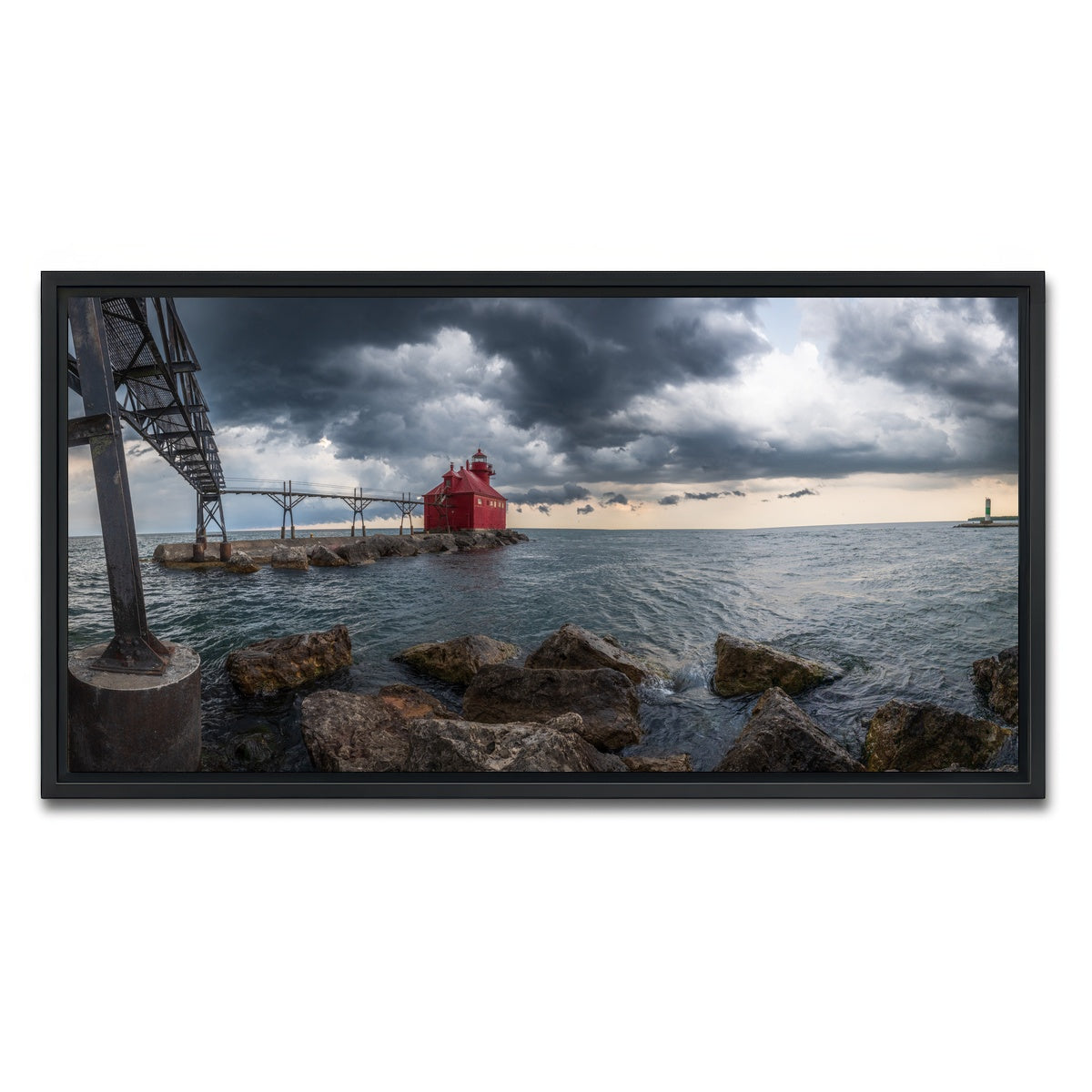 AUTO-MOCKUP WHITE | Great Lake Storm | 1 Piece | Black Framed Canvas | group=2x1
