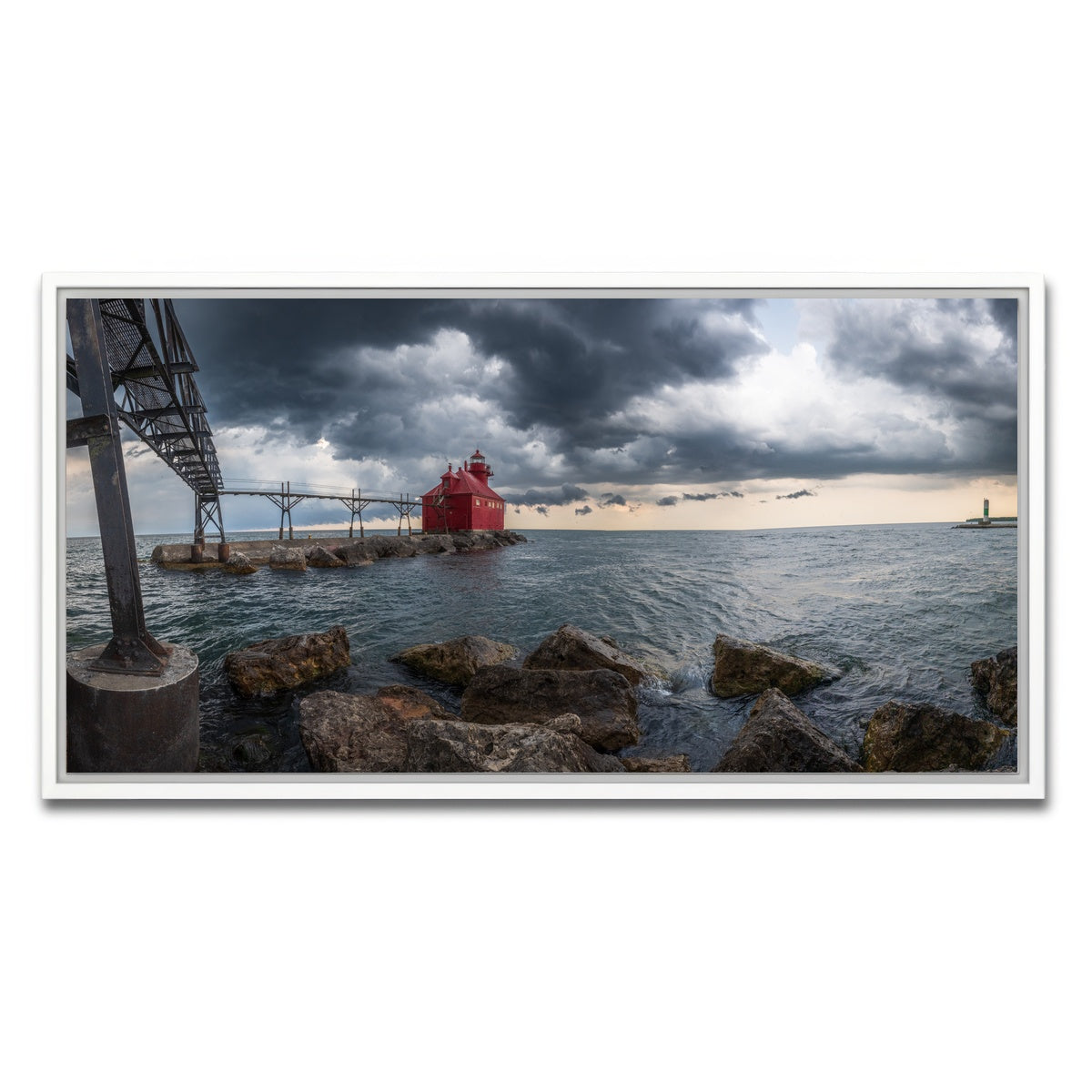 AUTO-MOCKUP WHITE | Great Lake Storm | 1 Piece | White Framed Canvas | group=2x1