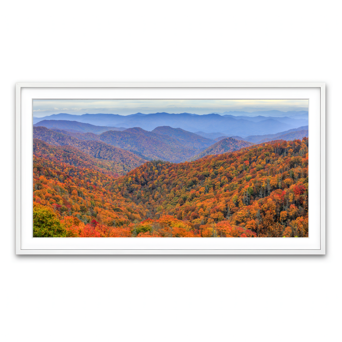 Framed Print 2x1 White