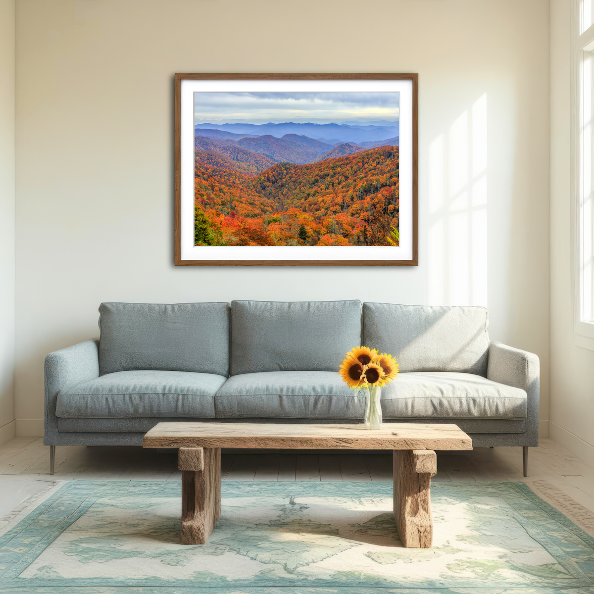 AUTO-MOCKUP ROOM | Great Smoky Mountains Autumn Wall Art
