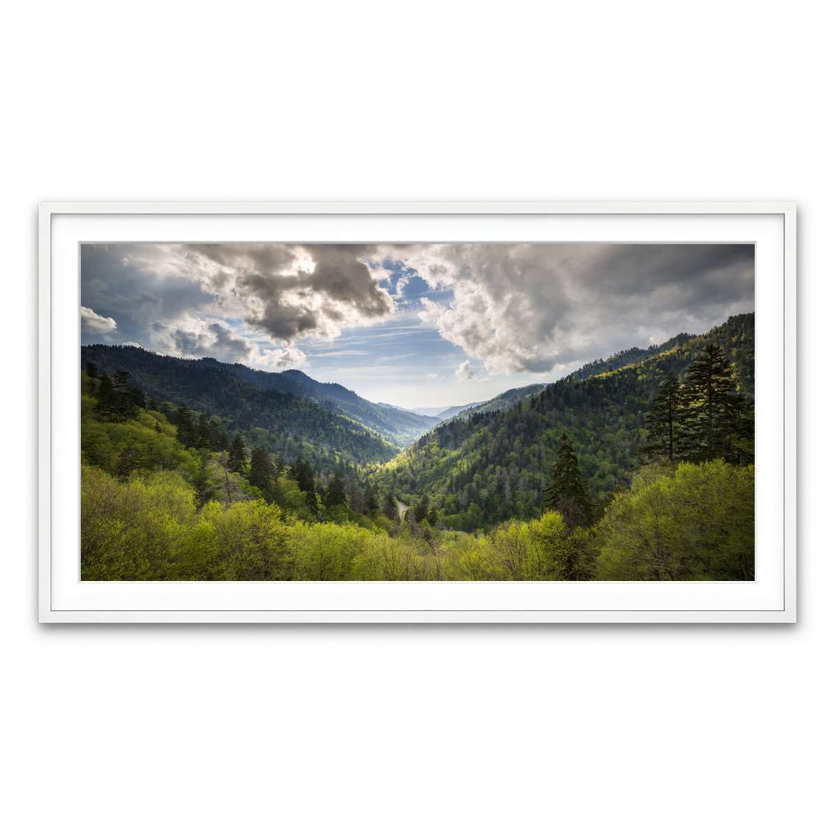 Framed Print 2x1 White