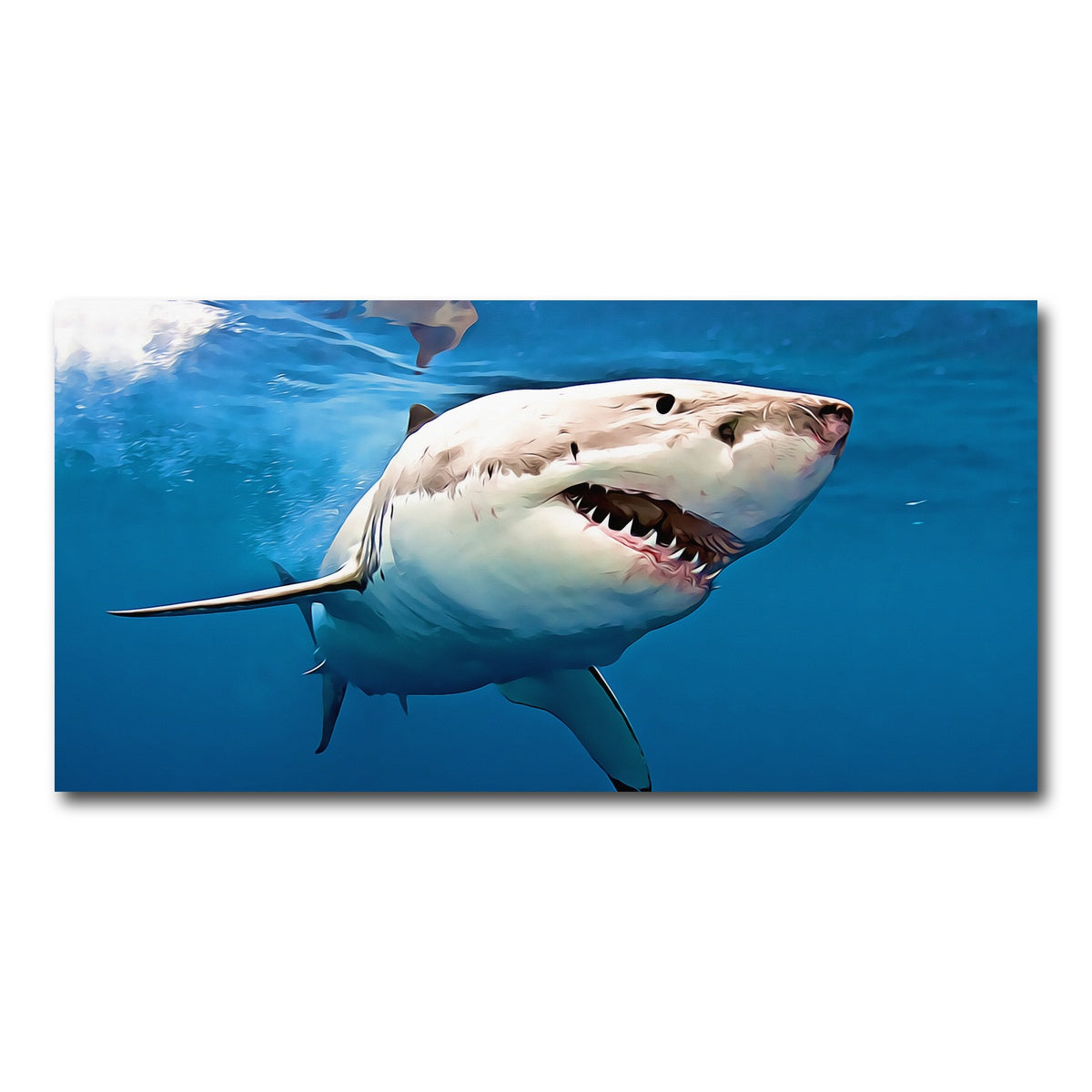 AUTO-MOCKUP WHITE | Great White Shark | 1 Piece | Gallery Wrap Canvas | group=2x1